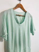 Load image into Gallery viewer, Sundance Women&#39;s Linen T-Shirt | M UK10-12 | Green
