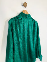 Load image into Gallery viewer, Closet London Women&#39;s Leopard Print High Neck Blouse NWT | UK12 | Green
