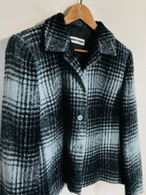 Load image into Gallery viewer, Gerry Weber Women&#39;s Wool Check Gingham Blazer Jacket | UK16 | Grey
