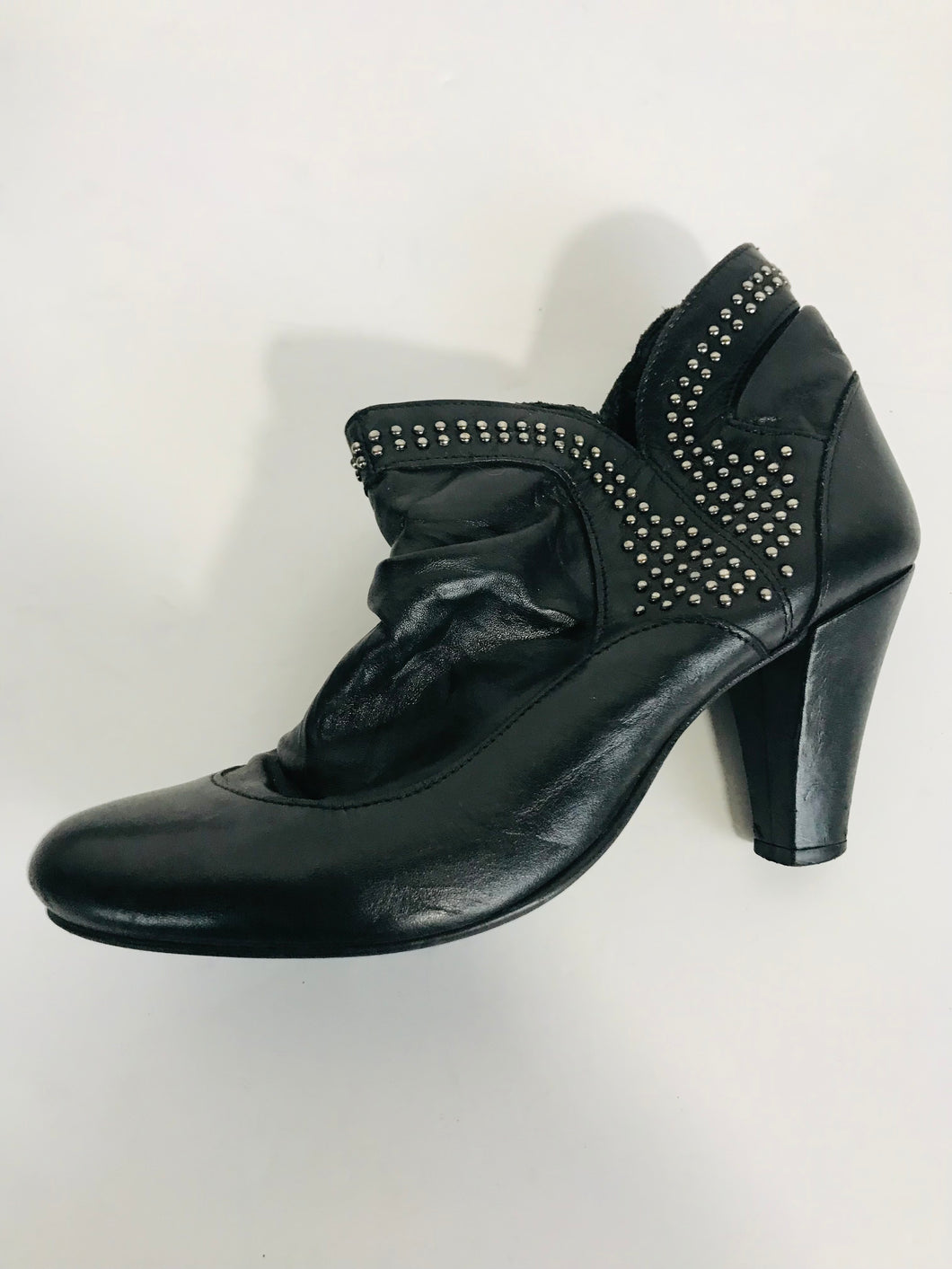 Office Women's Leather Heeled Boots | EU40 UK7 | Black