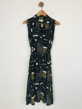 Load image into Gallery viewer, Hobbs Women&#39;s Geometric Pattern Sheath Dress | UK8 | Black
