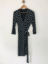 Load image into Gallery viewer, Hobbs Women&#39;s Polka Dot Long Sleeve Wrap Dress | UK12 | Blue
