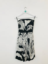 Load image into Gallery viewer, Reiss NWT Women’s Silk Strapless A-Line Dress | UK6 | Black and White
