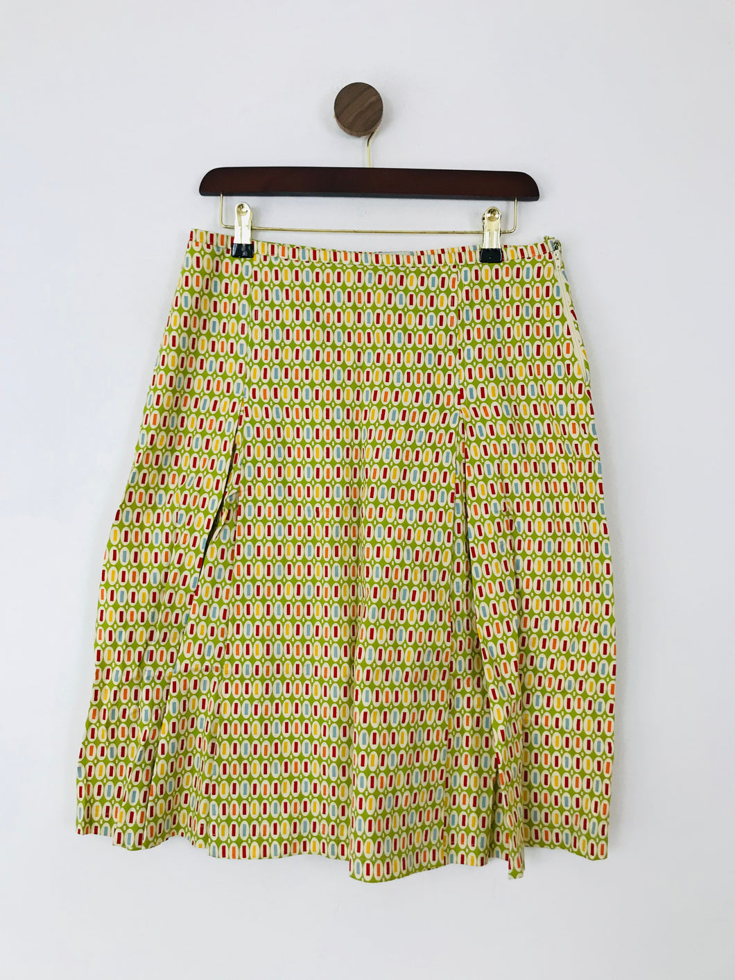Kind Hearts Women's Retro Pattern A-Line Skirt | UK12 | Multicolour