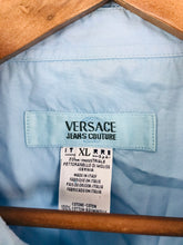 Load image into Gallery viewer, Versace Jeans Couture Men’s Short Sleeve Collared Shirt | XL | Blue
