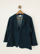 Load image into Gallery viewer, Pure Collection Women&#39;s Polka Dot Blazer Jacket | UK18 | Blue
