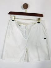 Load image into Gallery viewer, Emporio Armani Women&#39;s High Waist Mid-Length Shorts | S UK8 | White
