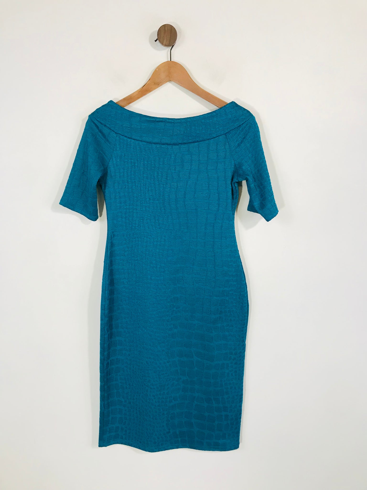 julien macdonald blue dress Womens Star by Julien MacDonald Blue Draped Midi Skater Dress US 8