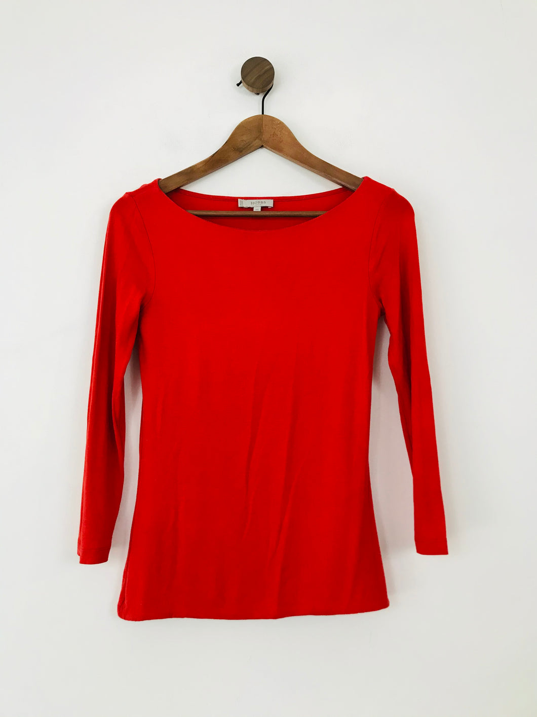 Hobbs Women's 3/4 Sleeve T-Shirt | XS UK6-8 | Red