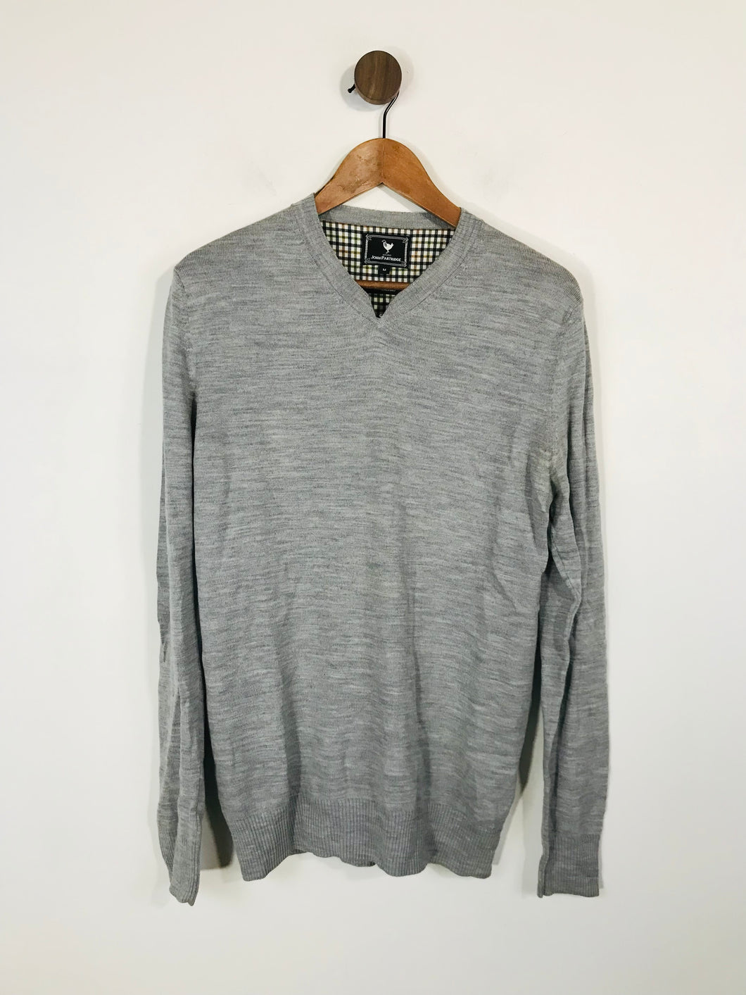 John Partridge Women's Merino Wool Jumper | S UK8 | Grey