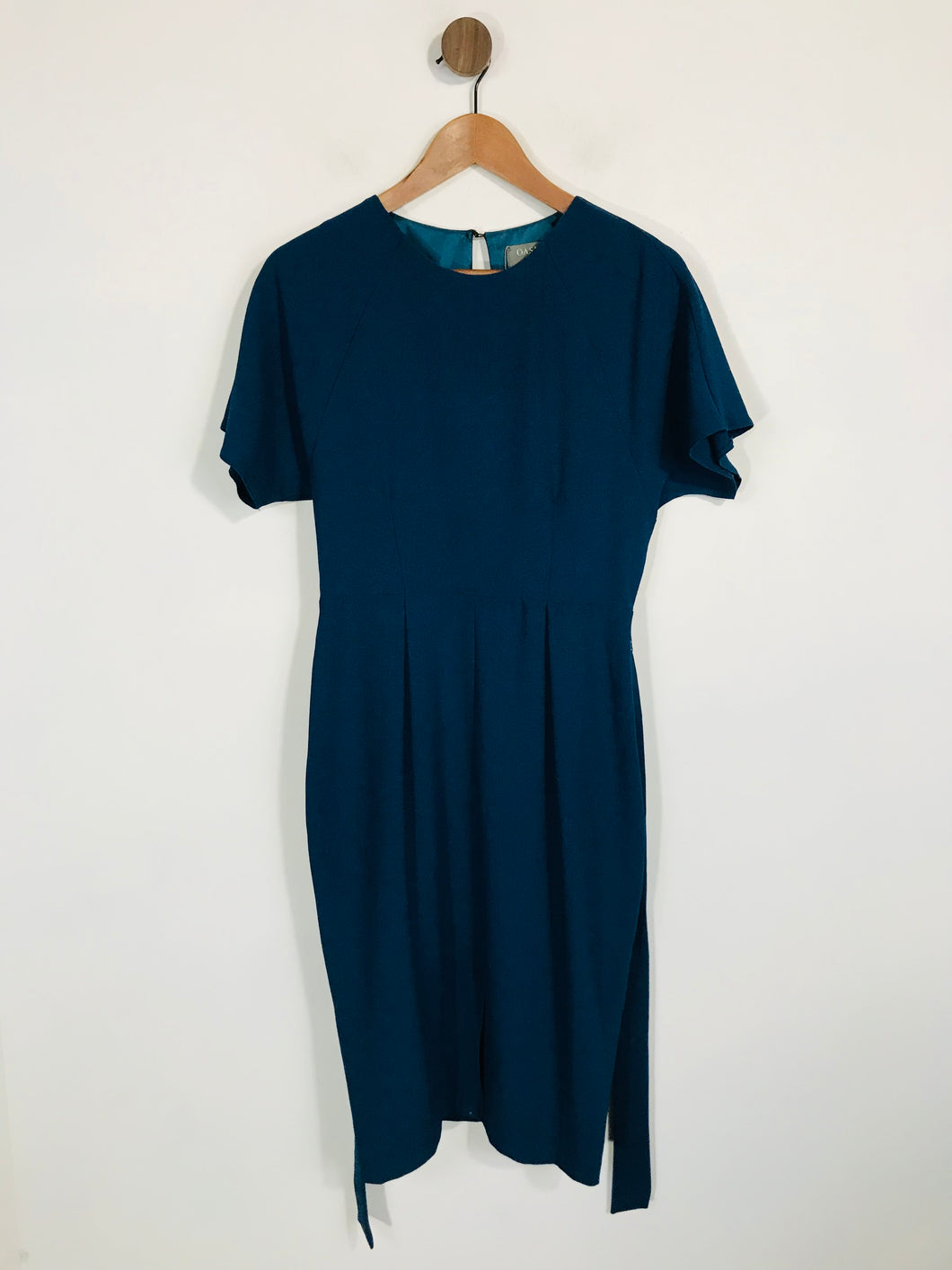 Oasis Women's Pleated Smart A-Line Dress NWT | UK10 | Blue