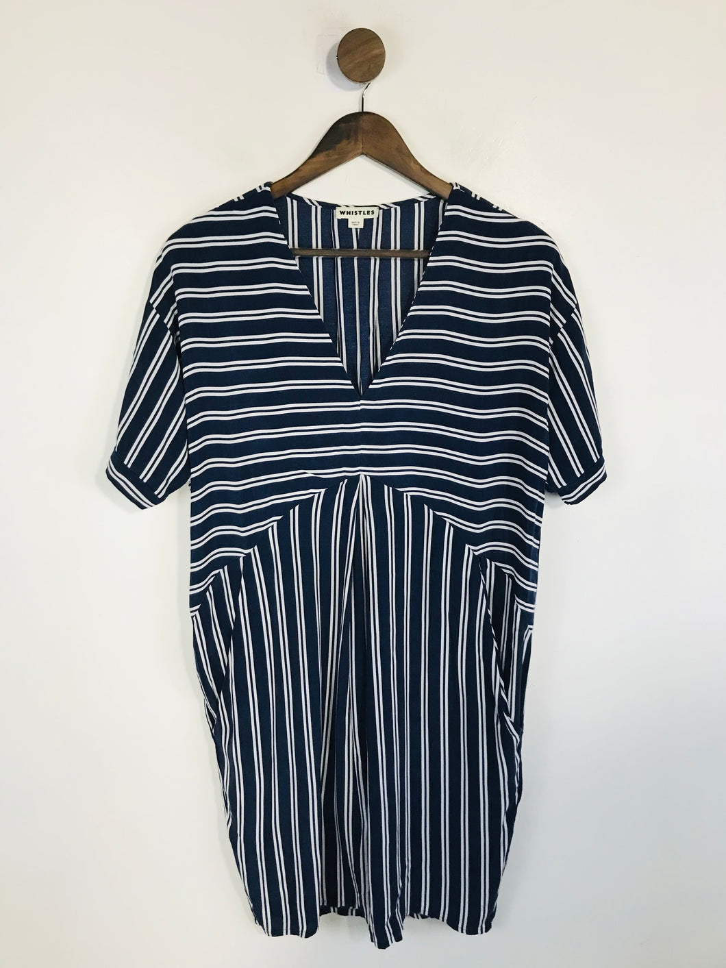 Whistles Women's Striped Shift Dress | UK10 | Blue