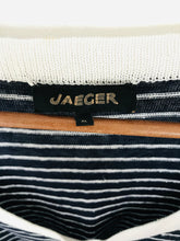 Load image into Gallery viewer, Jaeger Women&#39;s Striped Sweater Vest | XL UK16 | Blue
