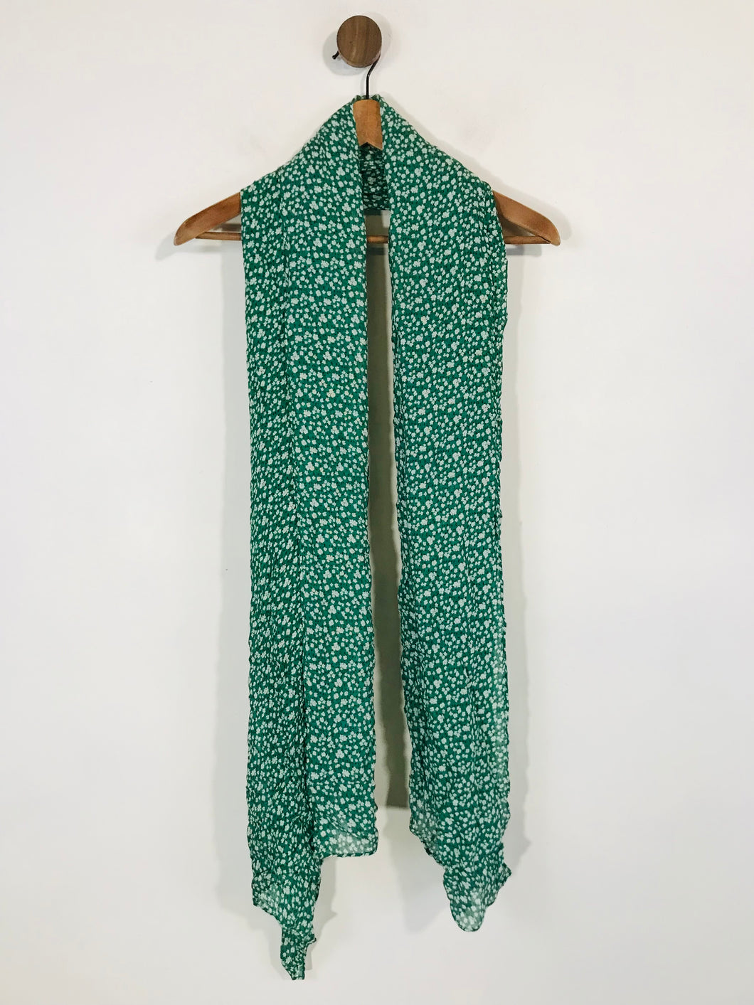 Fat Face Women's Floral Scarf | M UK10-12 | Green