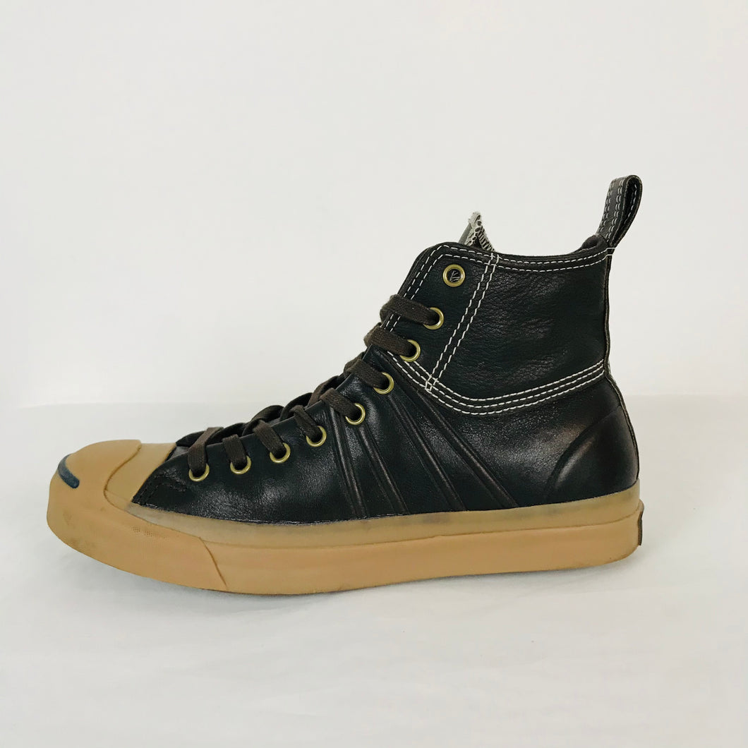 Converse Jack Purcell Unisex Leather High Top Trainers | UK6.5 | Brown