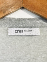 Load image into Gallery viewer, Crea Concept Women&#39;s Crop Waterfall Front Cardigan | EU44 UK16 | Grey

