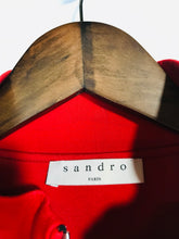 Load image into Gallery viewer, Sandro Women&#39;s Striped Zip Bomber Jacket | 1 | Red
