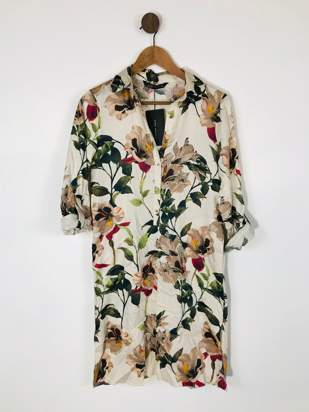 Zara Women's Floral Shirt Dress NWT | S UK8 | Multicolour