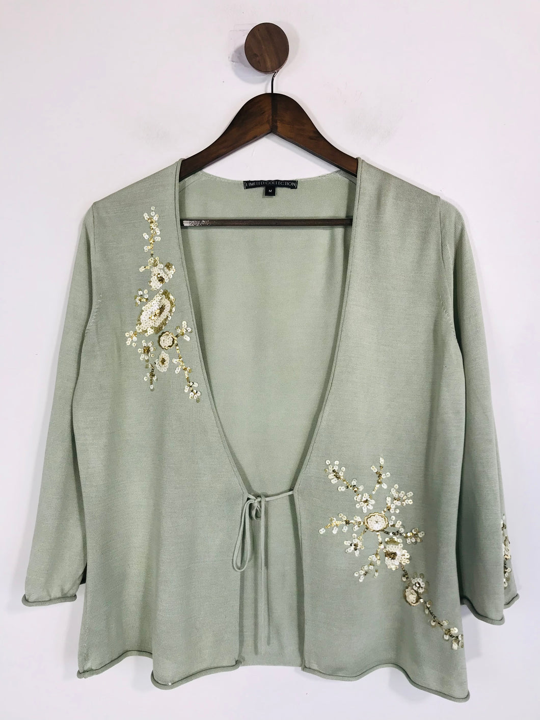 Marks & Spencer Women's Embroidered Cardigan | M UK10-12 | Green