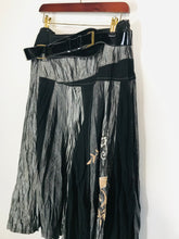 Load image into Gallery viewer, Lisa Campione Women&#39;s Boho Embroidered Midi Skirt | UK14 EU42 | Grey
