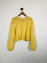 Load image into Gallery viewer, Ralph Lauren Women&#39;s Cotton Polo Crop Jumper | M UK10-12 | Yellow
