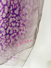 Load image into Gallery viewer, Escada Women’s Animal Print 100% Silk Scarf NWT | Purple
