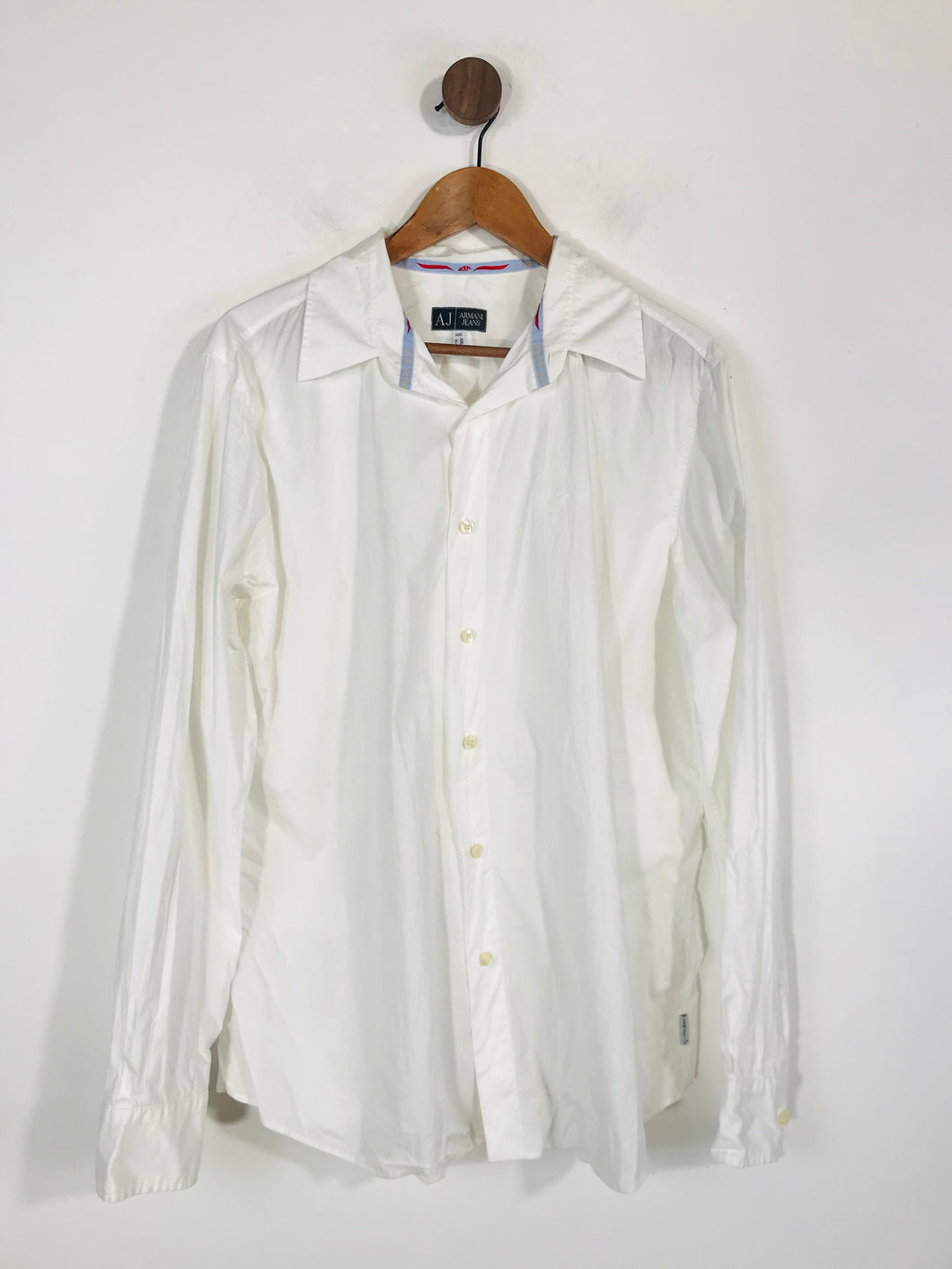 Armani Men's Cotton Smart Button-Up Shirt | XXL | White