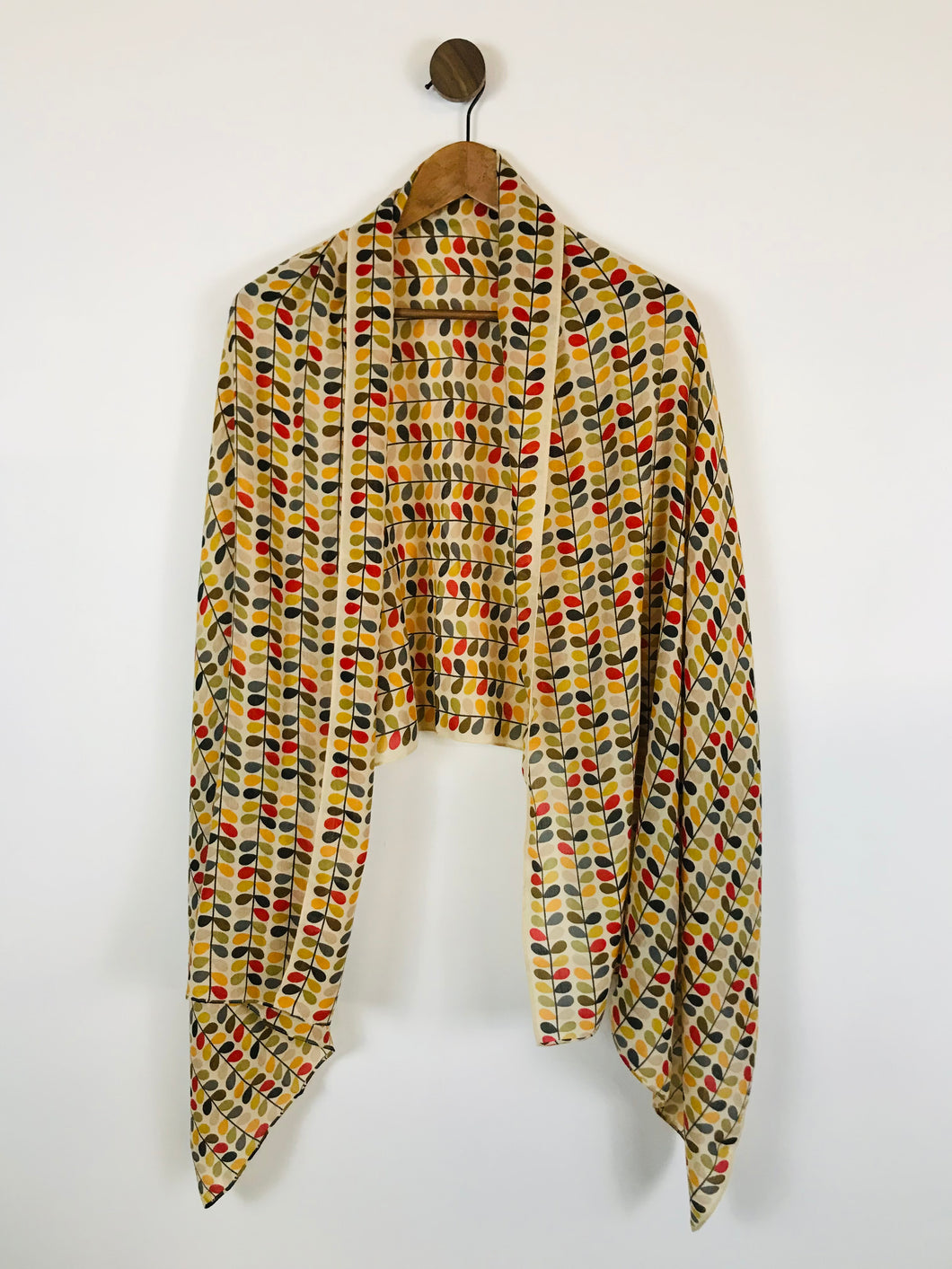 Orla Kiely  Women's Patterned Scarf | One Size | Yellow