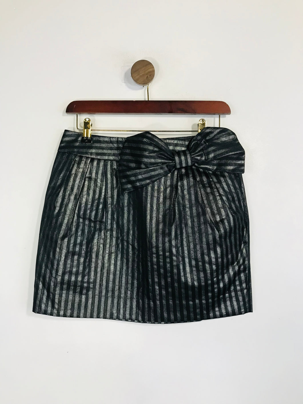 Armani Exchange Women's Striped Bow Pencil Skirt | UK6 | Multicoloured