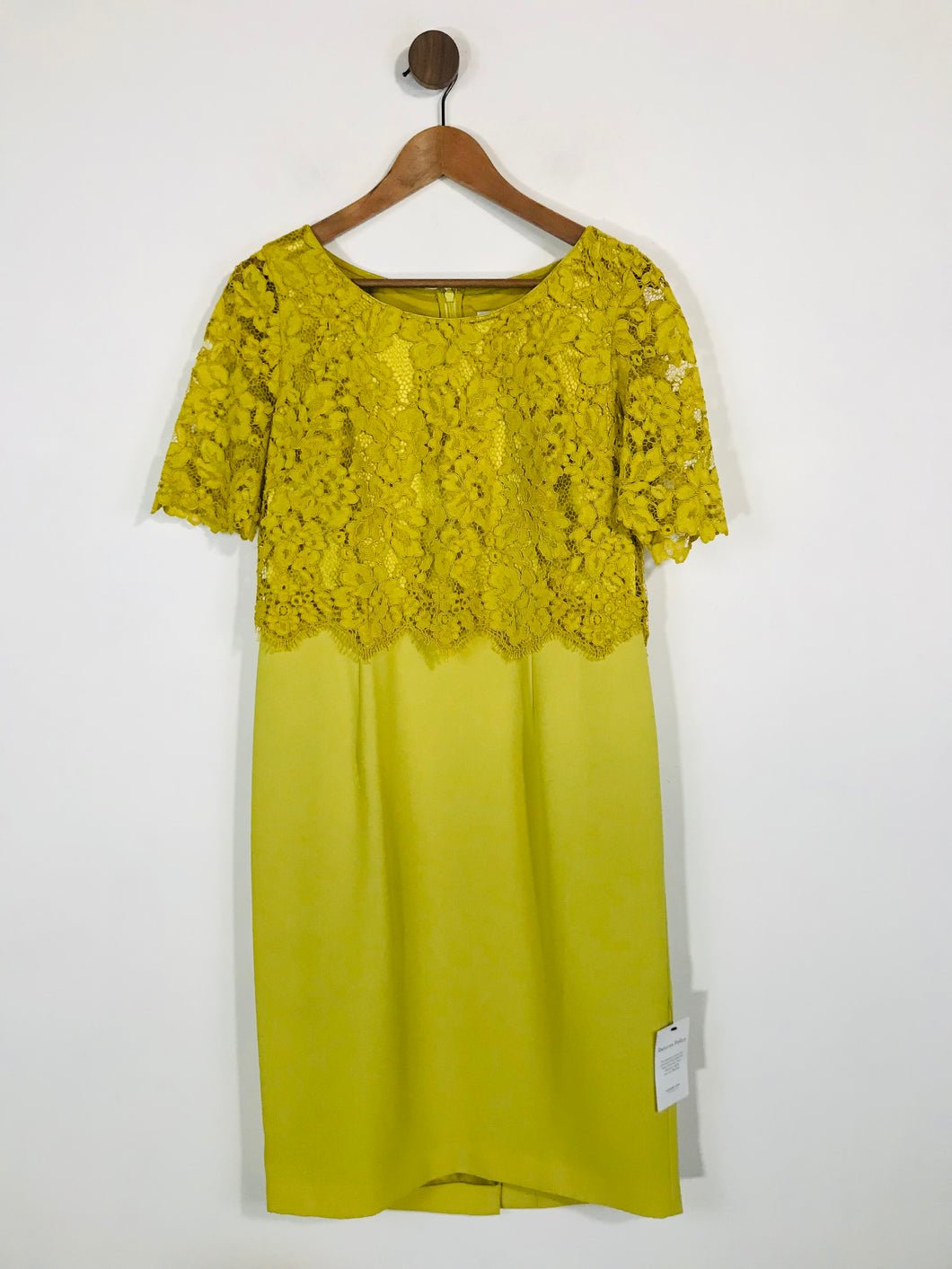 Jacques Vert Women's Lace Midi Dress NWT | UK12 | Yellow