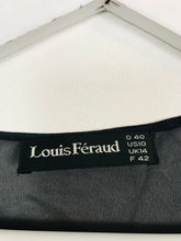 Load image into Gallery viewer, Louis Feraud Women’s 100% Silk Marble Print Sheer Long Cardigan | UK14 | Purple
