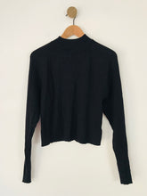Load image into Gallery viewer, Zara Women&#39;s High Neck Rib Jumper | M UK10-12 | Black
