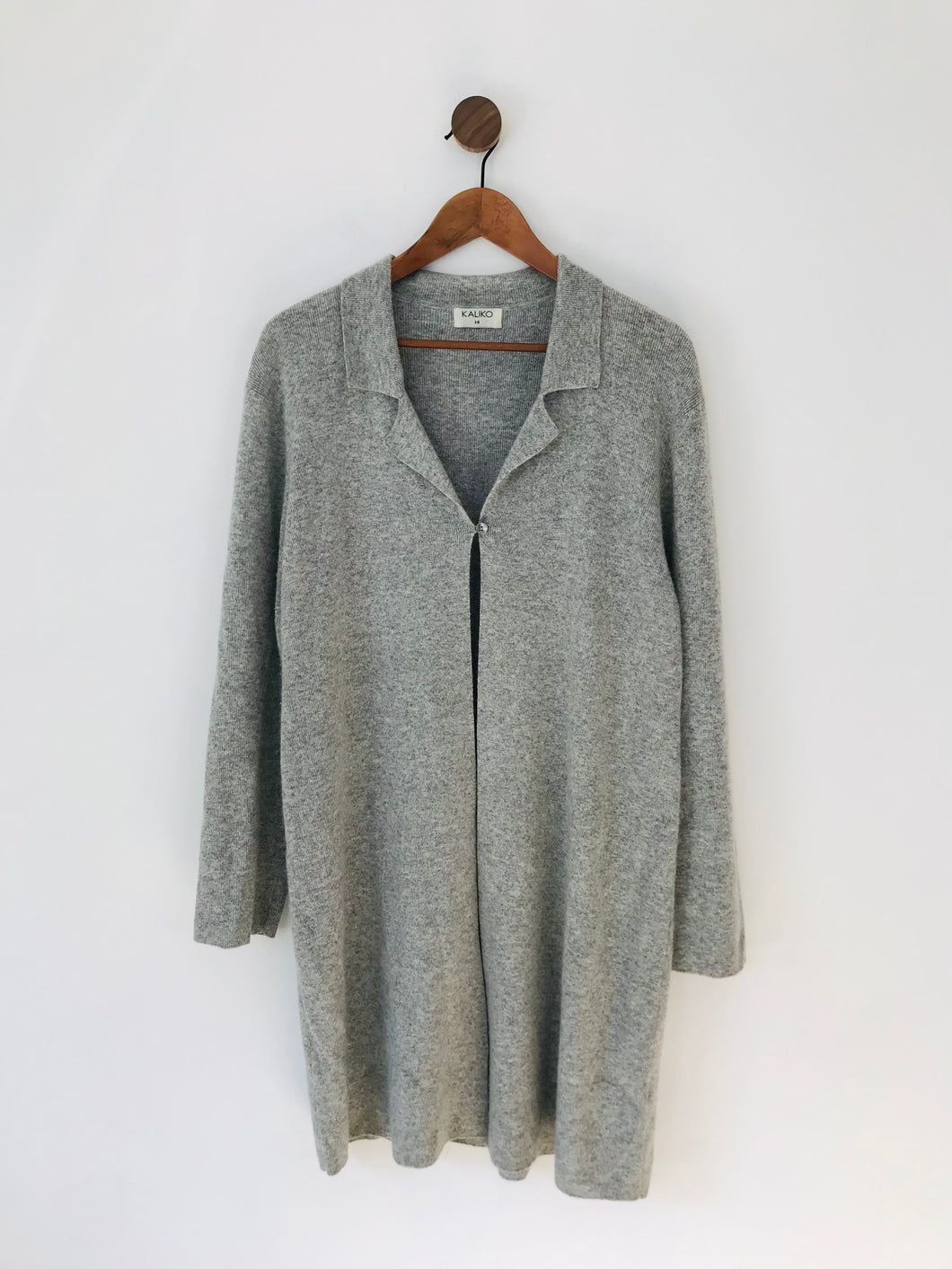 Kaliko Women's Long Knit Cardigan | UK14 | Grey