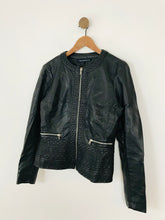 Load image into Gallery viewer, French Connection Women&#39;s Faux Leather Biker Jacket | UK14 | Black

