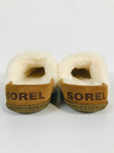 Load image into Gallery viewer, Sorel Women&#39;s Suede Faux Fur Slider Slippers | 43 UK10 | Brown
