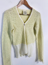 Load image into Gallery viewer, Out of Xile Women&#39;s Silk Knit Cardigan | UK14 | Yellow
