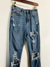 Load image into Gallery viewer, Topshop Women&#39;s Distressed Straight Jeans | W26 L30 | Blue
