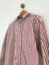Load image into Gallery viewer, Zara Women&#39;s Striped Button-Up Shirt | M UK10-12 | Red
