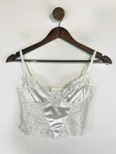 Load image into Gallery viewer, Out From Under Urban Outfitters Women&#39;s Satin Lace Corset Tank Top | M UK10-12 | White
