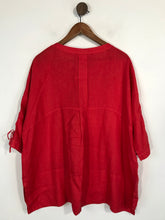 Load image into Gallery viewer, Rosso35 Women&#39;s Linen Tunic Blouse | EU42 UK14 | Red
