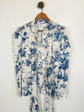 Load image into Gallery viewer, Anne Louise Boutique Women&#39;s Floral High Neck Blouse | UK10 | White
