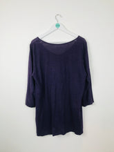 Load image into Gallery viewer, Eileen Fisher Womens Linen Blouse | XL UK16 | Purple
