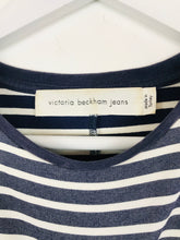 Load image into Gallery viewer, Victoria Beckham Womens T-Shirt | L | Navy Stripe
