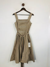 Load image into Gallery viewer, Zara Women&#39;s Cotton Pleated A-Line Dress NWT | M UK10-12 | Grey
