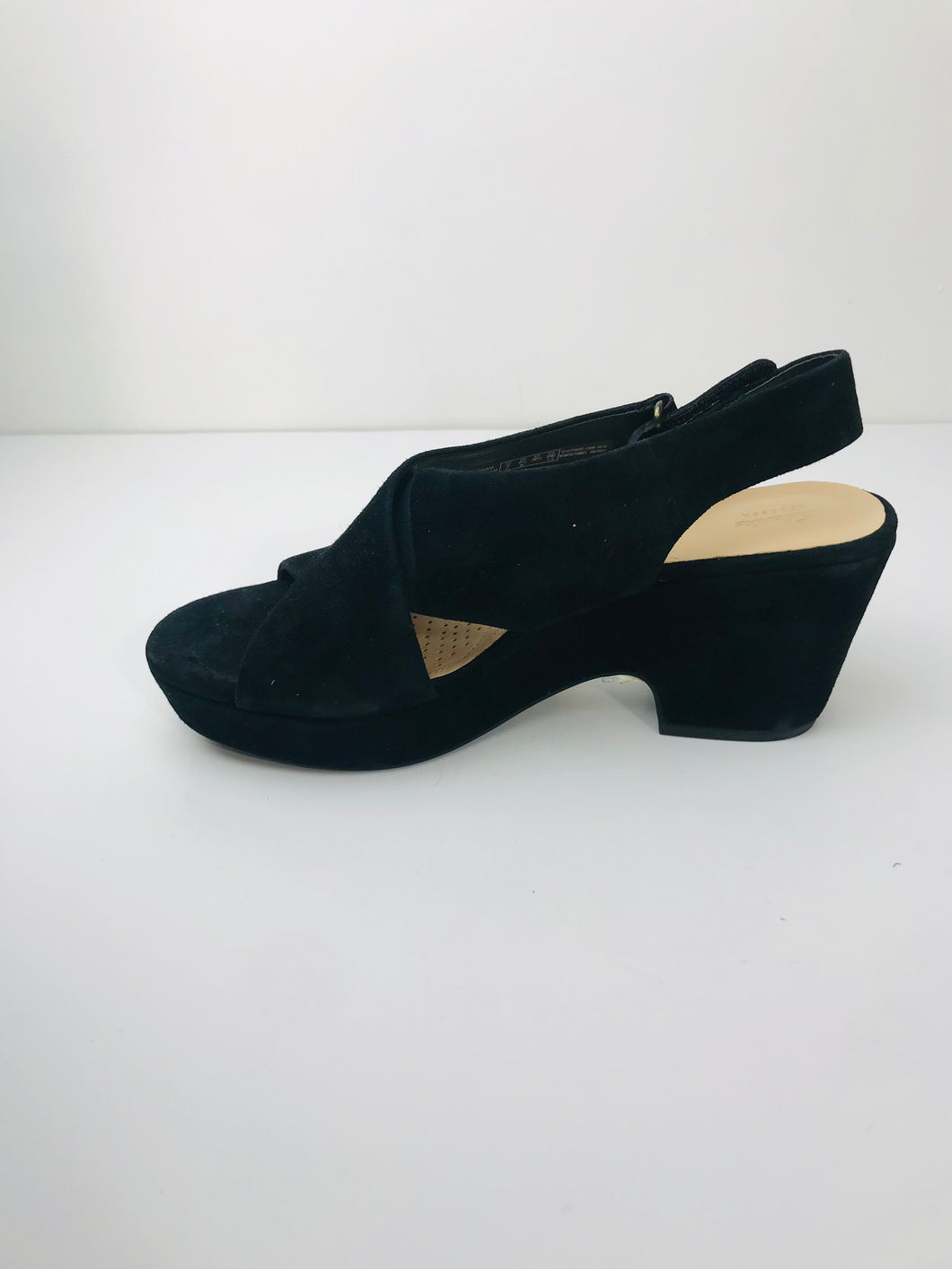 Clarks Women's Platform Strap Heels | UK6 | Black
