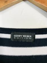 Load image into Gallery viewer, Gerry Weber Women&#39;s Striped Embellished T-Shirt  | UK12  | Black
