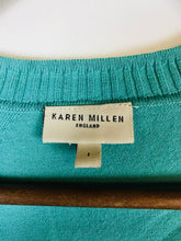 Load image into Gallery viewer, Karen Millen Women&#39;s Ruffle Sleeve V-Neck Jumper | 1 UK8 | Blue
