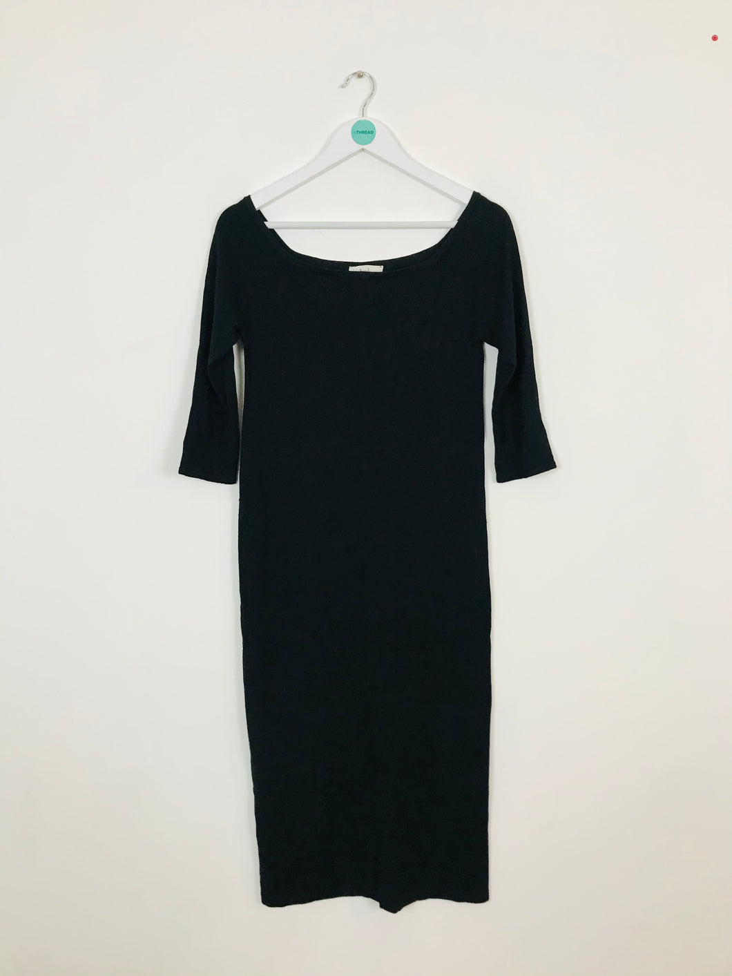 Hush Women’s BodyCon Knit Midi Dress | UK 12 | Black