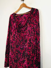 Load image into Gallery viewer, Biba Women&#39;s Leopard Print Cowl Neck Bodycon Dress | UK16 | Pink

