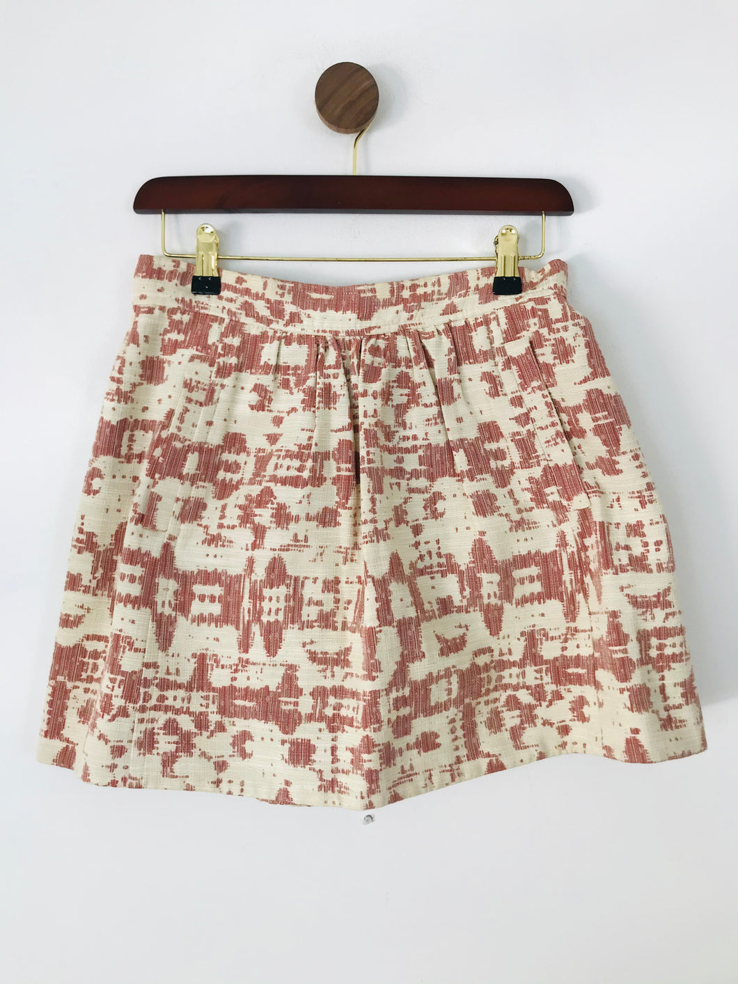 Jigsaw Women's Pleated Mini A-Line Skirt | UK8 | Beige